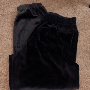 PINK Victoria's Secret Black Velour Lounge Pants